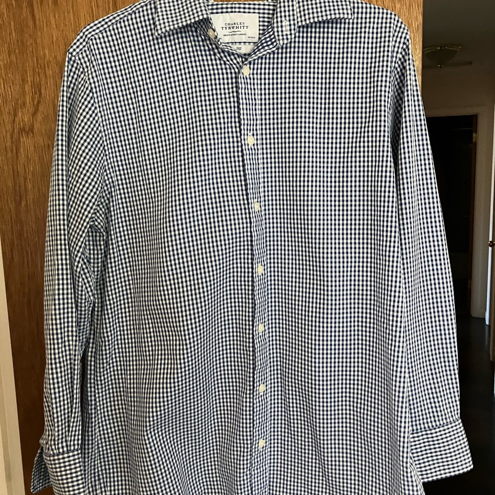 Charles Tyrwhitt Black and White Gingham Shirt